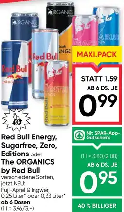 Maximarkt Red Bull Energy, Sugarfree, Zero, Editions oder The ORGANICS by Red Bull Angebot