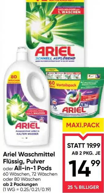 Ariel Waschmittel Flüssig, Pulver oder All-in-1 Pods