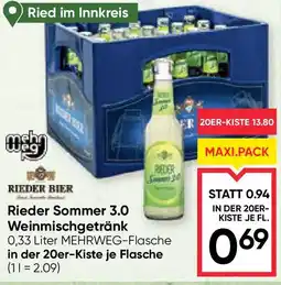 Maximarkt Rieder Sommer 3.0 Weinmischgetränk Angebot