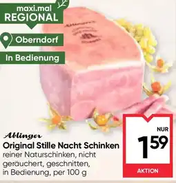 Maximarkt Original Stille Nacht Schinken Angebot