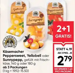 Maximarkt Käsemacher Peppersweet, Yellobell oder Sunnypepp Angebot