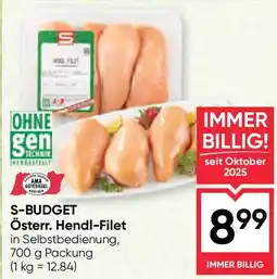 Maximarkt S-BUDGET Österr. Hendl-Filet Angebot