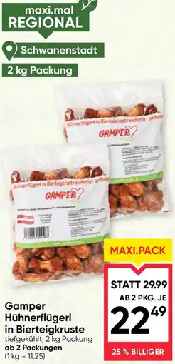 Maximarkt Gamper Hühnerflügerl in Bierteigkruste Angebot