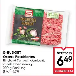 Maximarkt S-BUDGET Österr. Faschiertes Angebot
