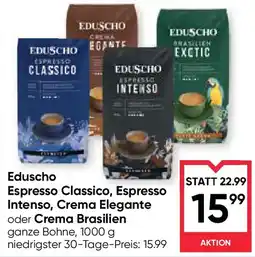 Maximarkt Eduscho Espresso Classico, Espresso Intenso, Crema Elegante oder Crema Brasilien Angebot