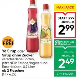 Maximarkt Yo Sirup oder Sirup ohne Zucker Angebot