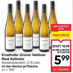 Maximarkt Ernsthofer Grüner Veltliner Ried Kollmütz Angebot