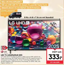 Maximarkt LED TV 43UA7400LB UHD Angebot