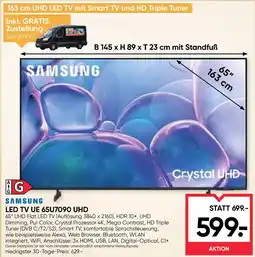 Maximarkt SAMSUNG LED TV UE 65U7090 UHD Angebot