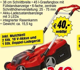 Zgonc Akku-Rasenmäher Rasarro Angebot