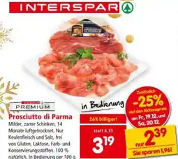 Interspar Prosciutto di Parma Angebot