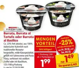 Interspar Burrata, Burrata al Tartufo oder Burrata al Basilico Angebot