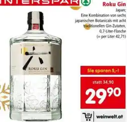 Interspar Roku Gin Angebot