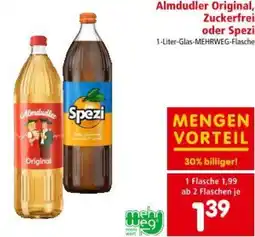 Interspar Almdudler Original, Zuckerfrei oder Spezi Angebot