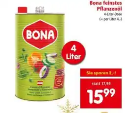 Interspar Bona feinstes Pflanzenöl Angebot