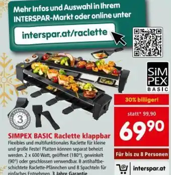 Interspar SIMPEX BASIC Raclette klappbar Angebot