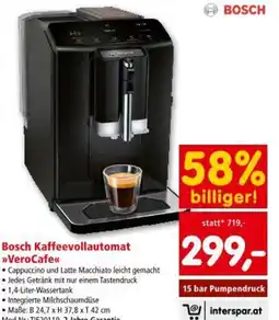 Interspar Bosch Kaffeevollautomat >>Vero Cafe<< Angebot