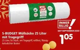 Interspar S-BUDGET Müllsäcke mit Tragegriff Angebot