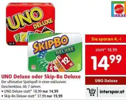 Interspar UNO Deluxe oder Skip-Bo Deluxe Angebot