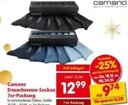 Interspar Camano Erwachsenen-Socken 7er-Packung Angebot