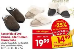 Interspar Pantofola d'Oro Damen- oder Herren- Hausschuhe Angebot