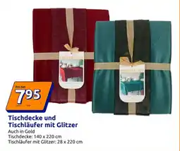 Action Tischdecke und Tischläufer mit Glitzer Angebot