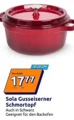 Action Sola Gusseiserner Schmortopf Angebot