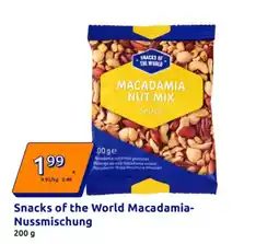 Action Snacks of the World Macadamia- Nussmischung Angebot
