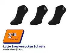 Action Lotto Sneakersocken Schwarz Angebot