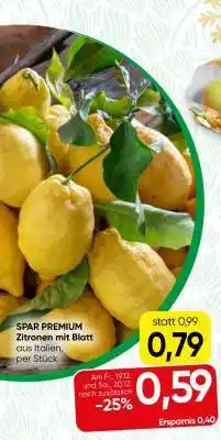 Spar SPAR PREMIUM Zitronen mit Blatt Angebot