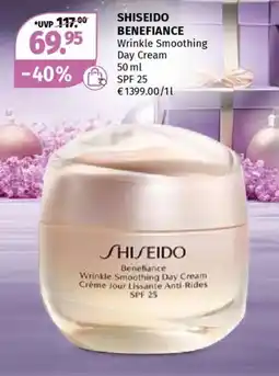 Müller Shiseido benefiance wrinkle smoothing Day Cream Angebot