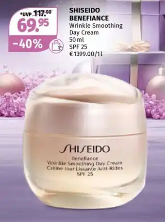 Müller Shiseido benefiance wrinkle smoothing Day Cream Angebot