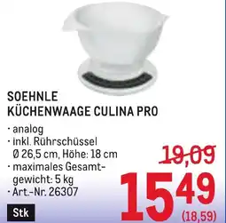 Metro Soehnle küchenwaage culina pro Angebot