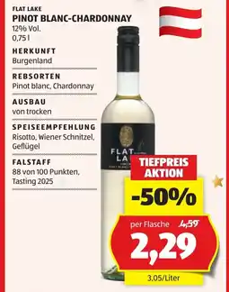 Hofer Flat lake pinot blanc-chardonnay Angebot