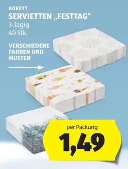 Hofer Kokett servietten festtag Angebot