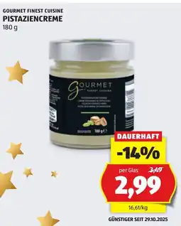 Hofer Gourmet finest cuisine pistaziencreme Angebot