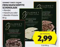 Hofer Gourmet finest cuisine frischgeschöpfte schokolade Angebot