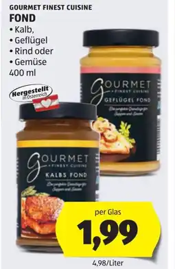 Hofer Gourmet finest cuisine fond Angebot