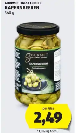 Hofer Gourmet finest cuisine kapernbeeren Angebot