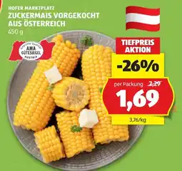 Hofer Hofer marktplatz zuckermais vorgekocht aus österreich Angebot