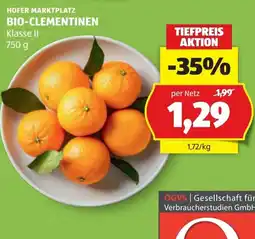 Hofer Hofer marktplatz bio-clementinen Angebot