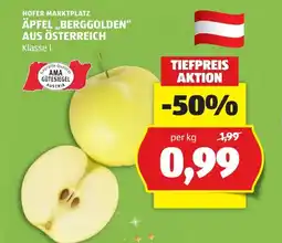Hofer Hofer marktplatz äpfel berggolden aus österreich Angebot