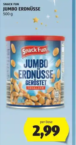 Hofer Snack fun jumbo erdnüsse Angebot