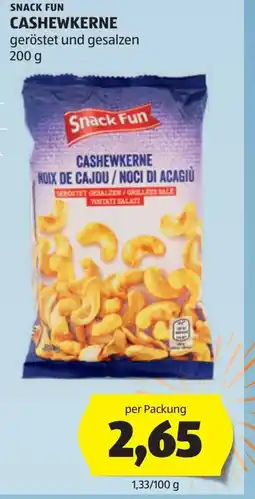 Hofer Snack fun cashewkerne Angebot