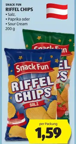 Hofer Snack fun riffel chips Angebot