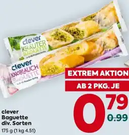 Billa clever Baguette div. Sorten Angebot