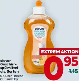 Billa clever Geschirr- spülmittel div. Sorten Angebot