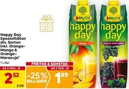 Billa Happy Day Spezialitäten div. Sorten inkl. Orange- Mango & Orange- Maracuja Angebot