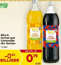 Billa BILLA immer gut Limonade div. Sorten Angebot