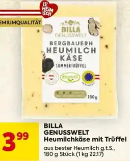 Billa BILLA GENUSSWELT Heumilchkäse mit Trüffel Angebot